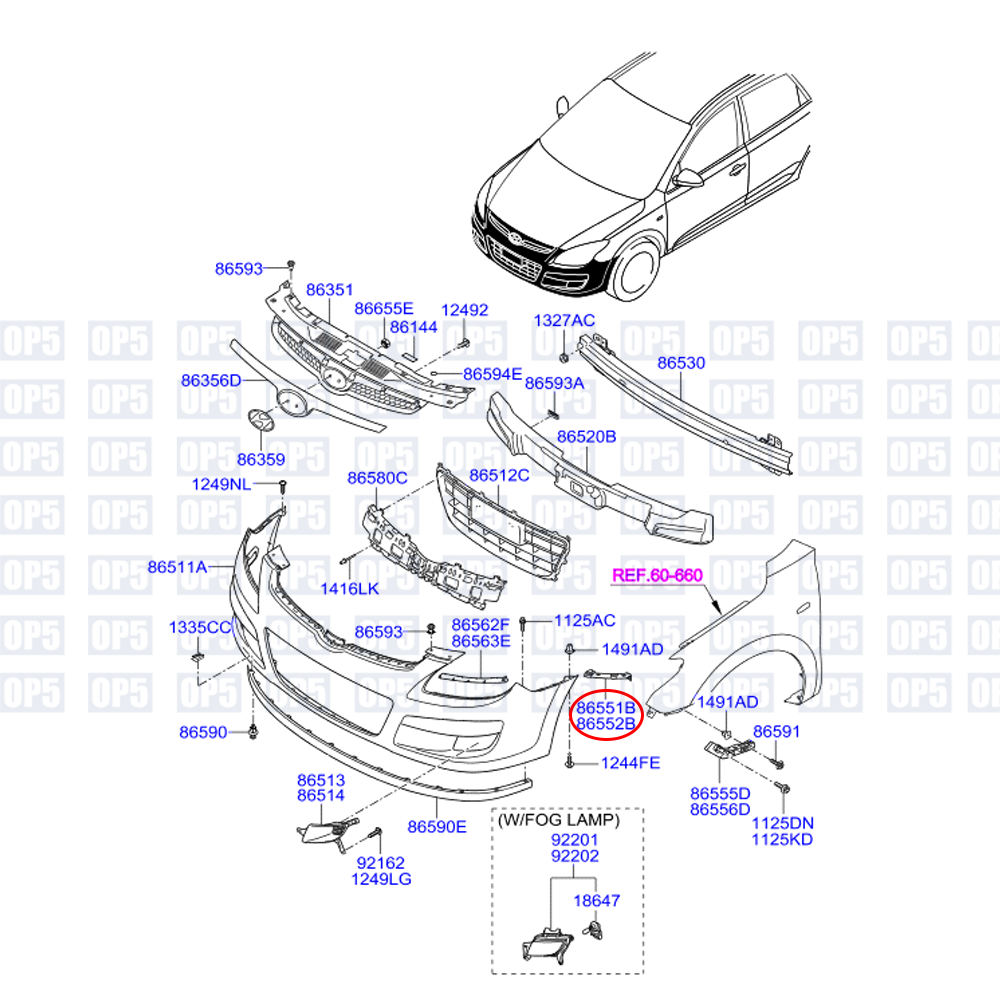 Suporte Parachoque Dianteiro Lado Direito Hyundai I30 2007 A 2012