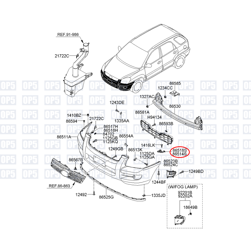 Suporte Guia Farol Dianteiro Lado Direito Kia Sportage 2005 A 2010