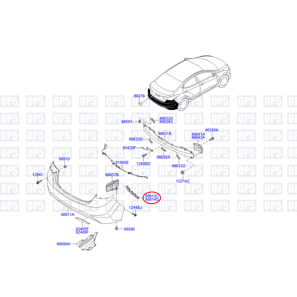 Suporte Parachoque Traseiro Lado Direito Hyundai Elantra 2010 A 2013