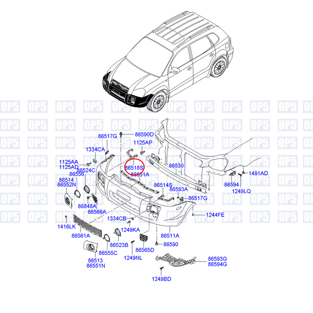 Suporte Guia Farol Dianteiro Lado Direito Hyundai Tucson 2004 A 2016
