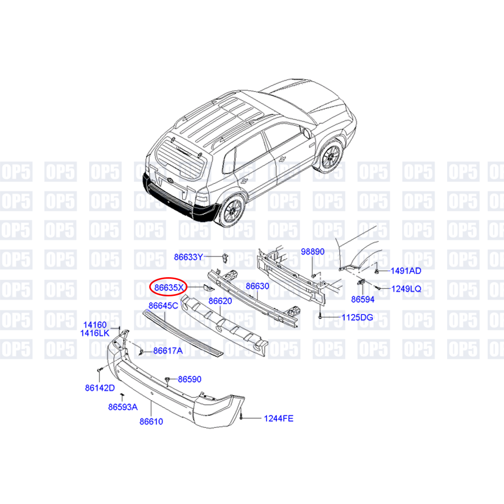 Suporte Parachoque Traseiro Hyundai Tucson 2004 A 2016