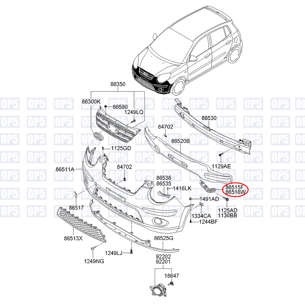 Suporte Parachoque Dianteiro Lado Esquerdo Kia Picanto 2007 A 2011